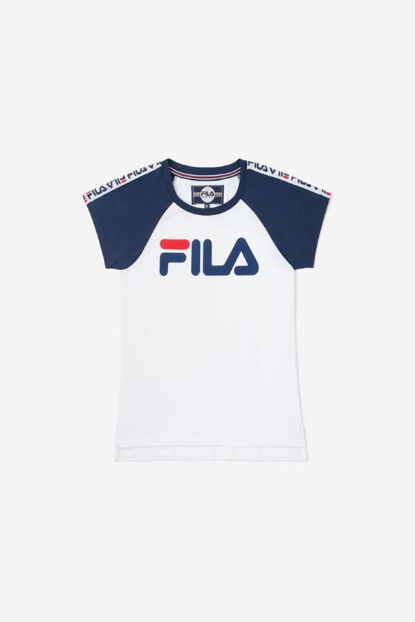 Fila Tričká Detske Biele - Baseball Vypredaj - Slovakia 89412-WMKI